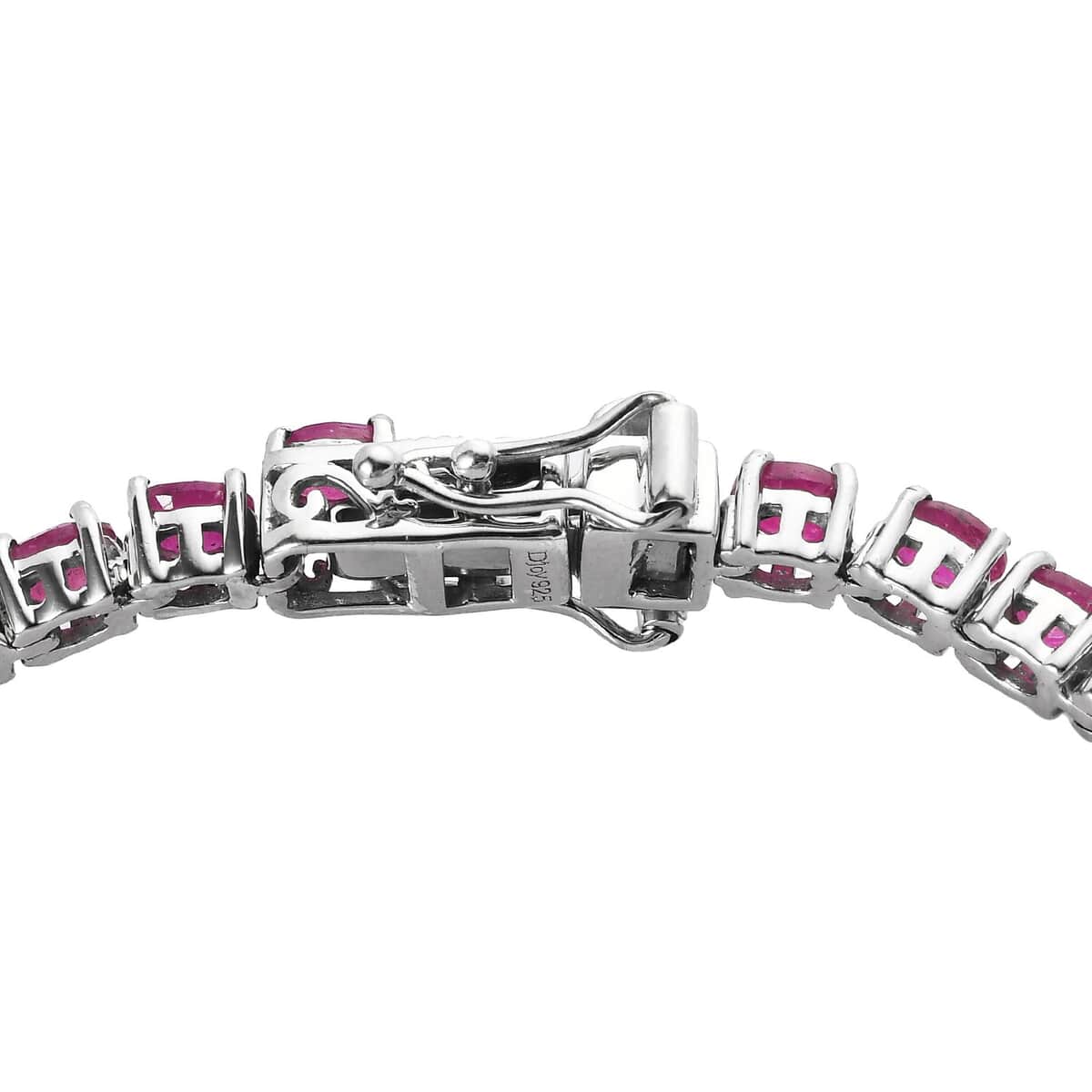 Niassa Ruby (FF) Tennis Bracelet in Platinum Over Sterling Silver (7.25 In) 21.15 ctw image number 3