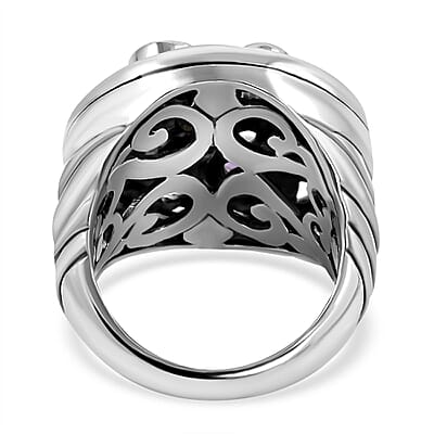 Multi Gemstone 1.50 ctw Ring in Sterling Silver (Size 5.5)