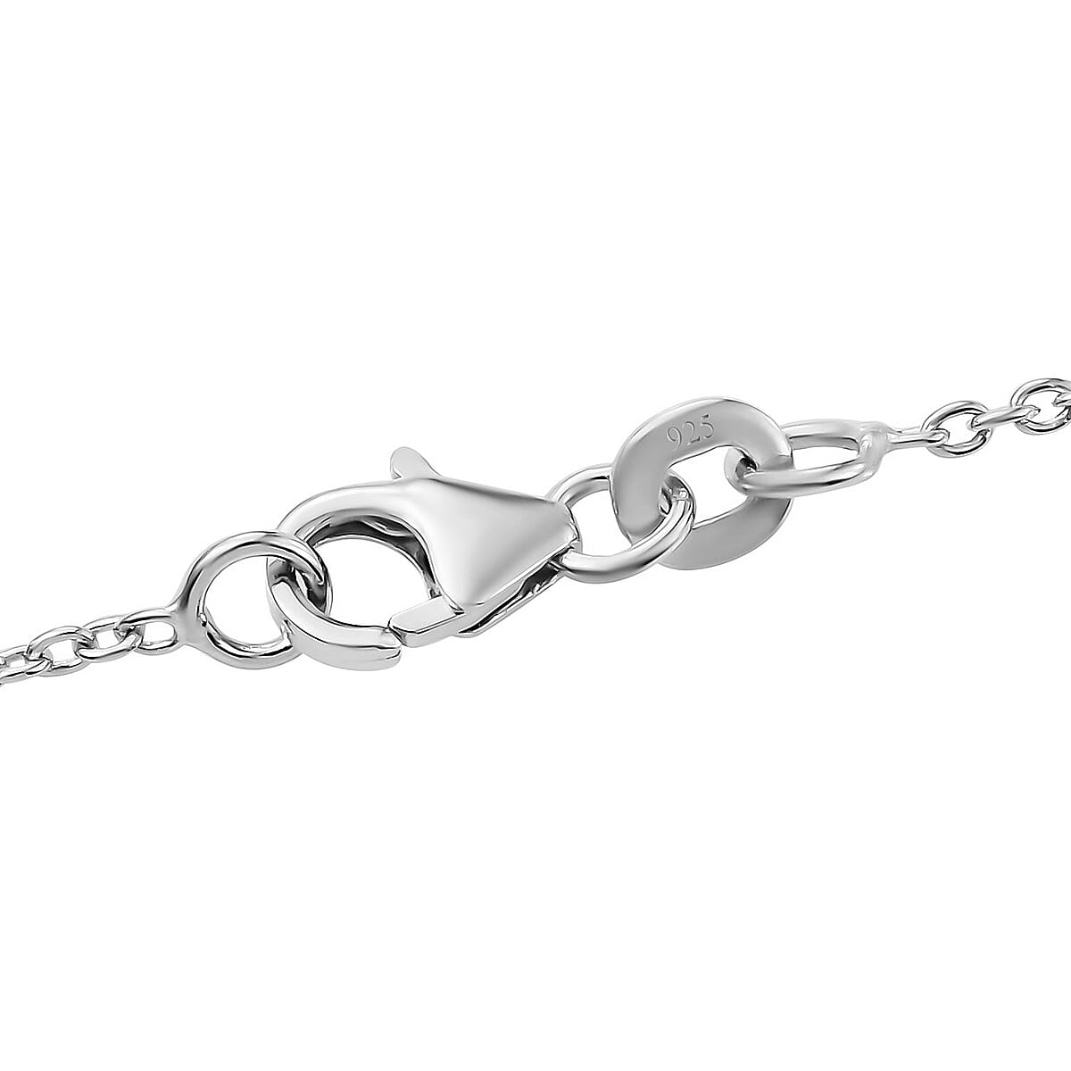 London Blue Topaz Tennis Necklace 18 Inches in Platinum Over Sterling Silver 22.10 ctw image number 4