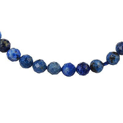 Lapis Lazuli Beaded Bracelet in Cotton Cord (6.00 In) 10.00 ctw
