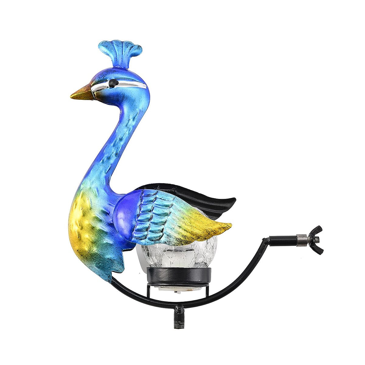 Blue Solar Wind Spinner Stake - Peacock image number 4