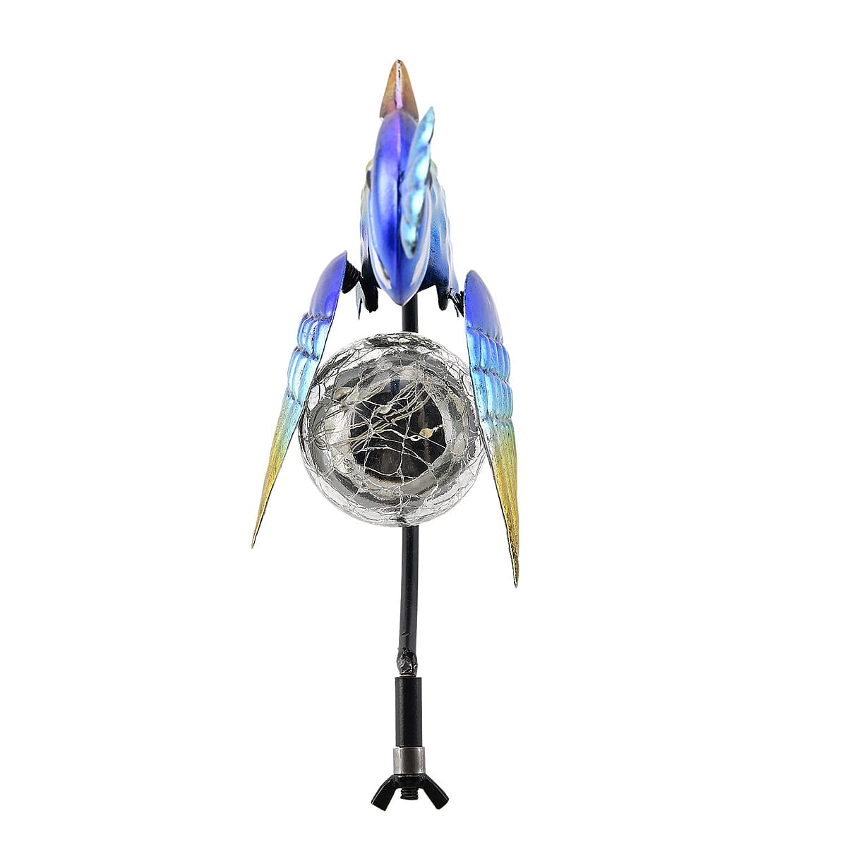 Blue Solar Wind Spinner Stake - Peacock image number 5