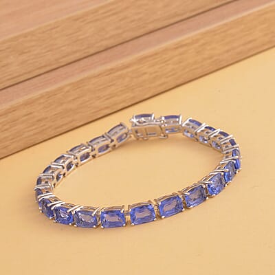 Color Change Fluorite Tennis Bracelet in Rhodium Over Sterling Silver (6.50 In) 23.15 ctw
