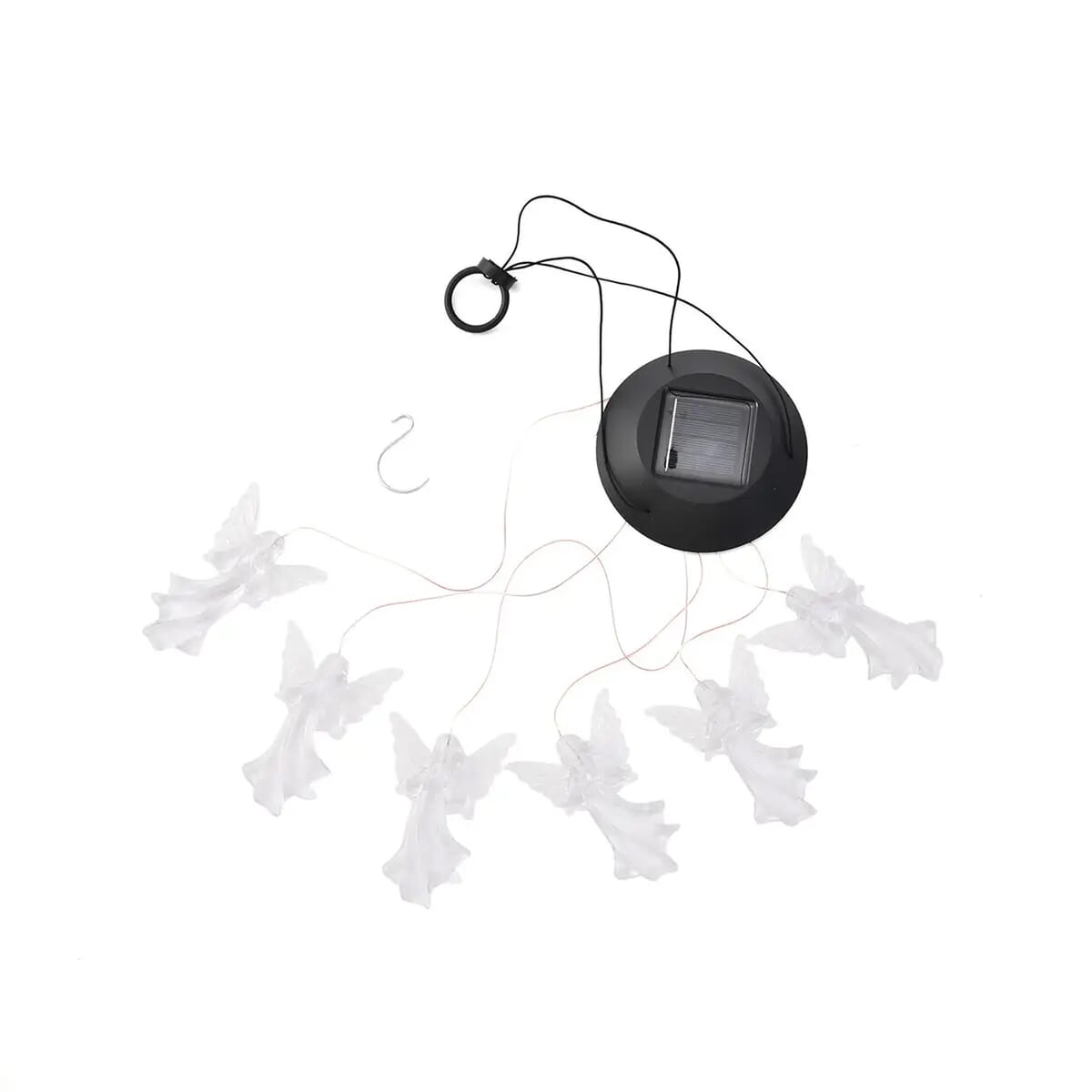 Solar Angel LED Wind Chime - Transparent image number 0