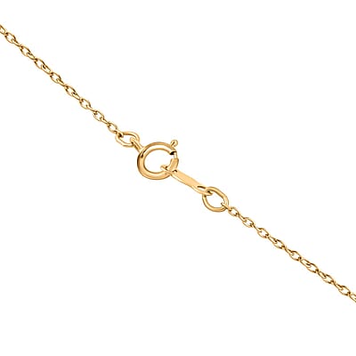 Diamond Droplet Pendant Necklace in 14K YG Over Sterling Silver 1.00 ctw (18 Inches)