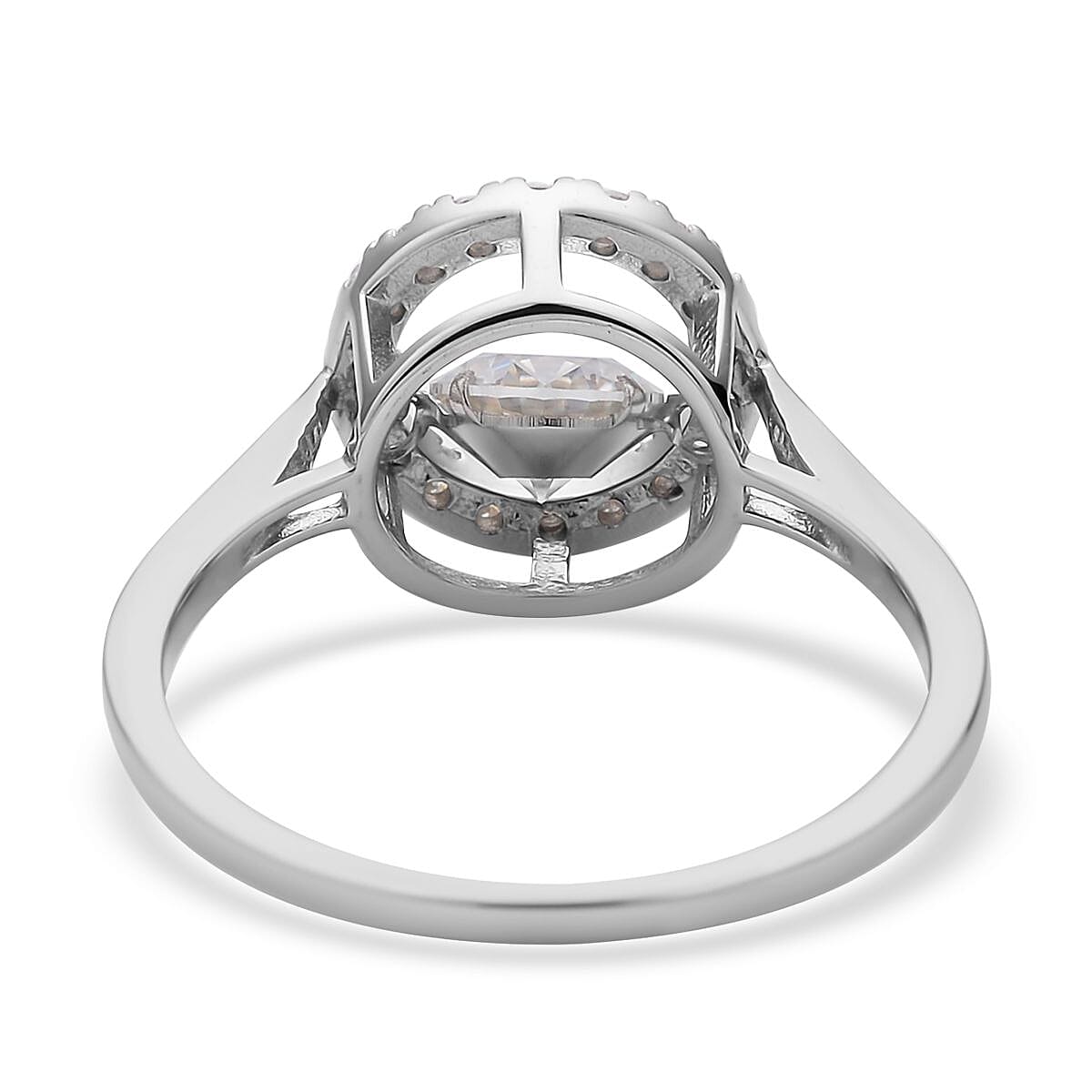 Dancing Moissanite Ring in Platinum Over Sterling Silver 1.00 ctw image number 4