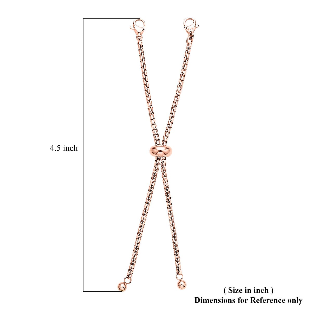 Adjustable Bolo Extender Box Chain (4 Inches) with Lobster Lock in ION Plated RG Stainless Steel , Tarnish-Free, Waterproof, Sweat Proof Jewelry image number 2