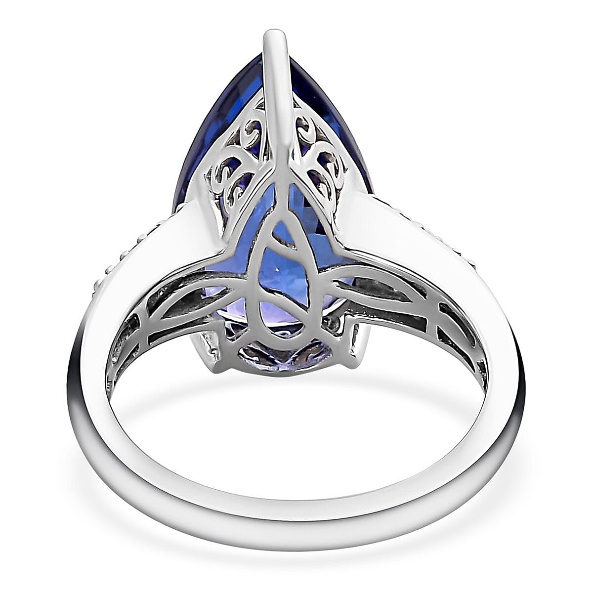 Rhapsody AAAA Tanzanite and E-F VS2 Diamond 7.90 ctw Ring in 950 Platinum (Size 8.0) 6.65 Grams image number 4