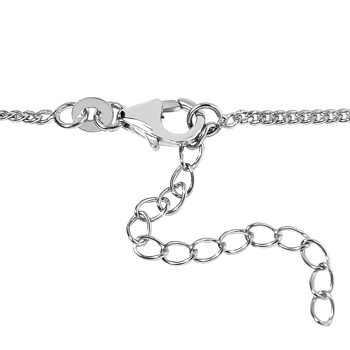 Multi-Tourmaline and Moissanite Floral Necklace 18-20 Inches in Platinum Over Sterling Silver 28.75 ctw image number 4