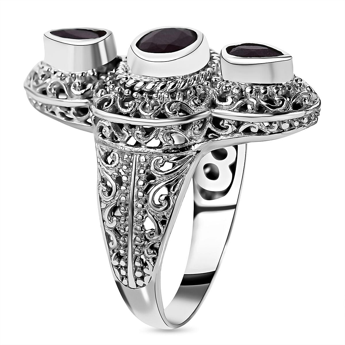 Niassa Ruby (FF) 2.30 ctwz Ring in Sterling Silver (Size 5.5)