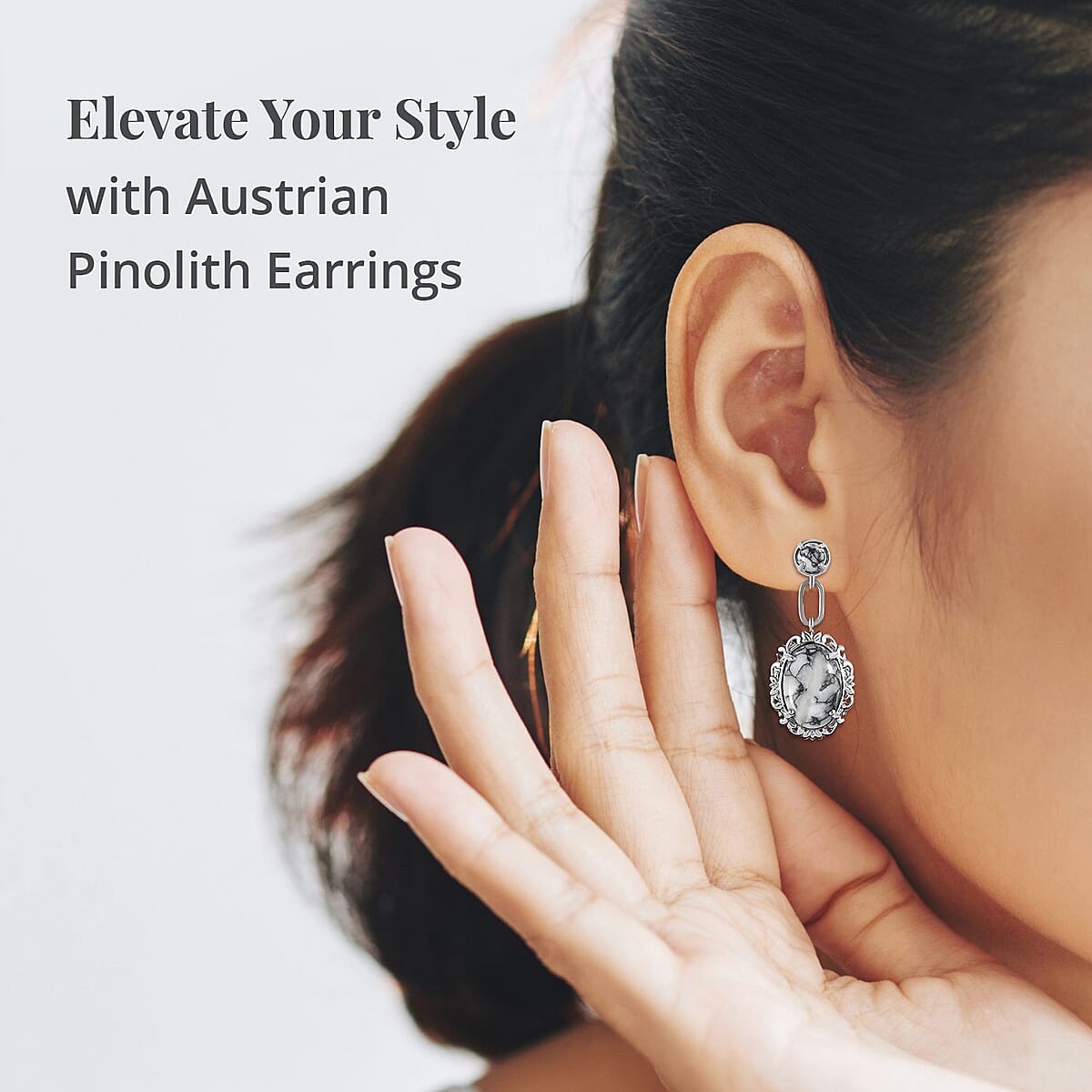 Karis Austrian Pinolith Earrings in Platinum Bond 15.20 ctw image number 2