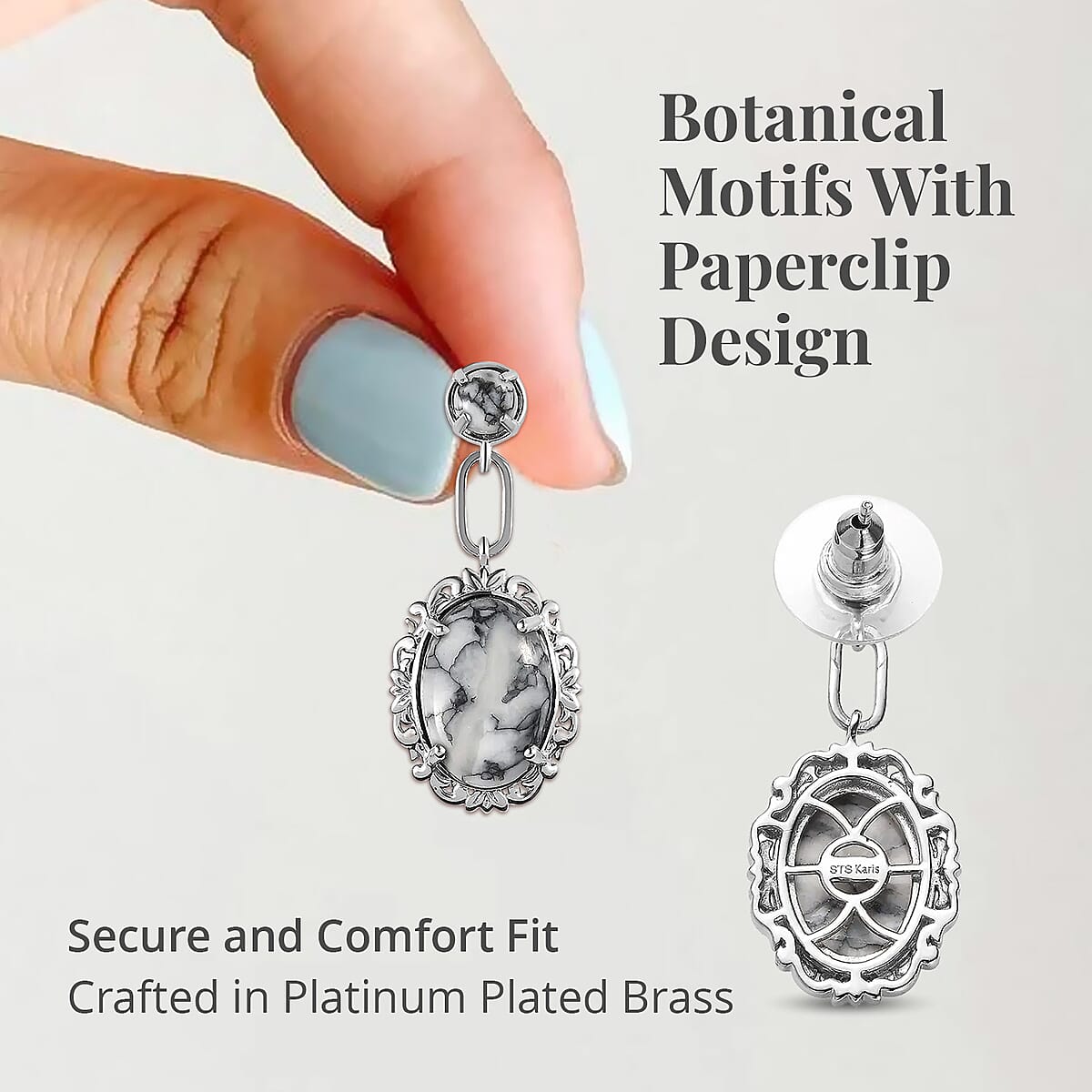 Karis Austrian Pinolith Earrings in Platinum Bond 15.20 ctw image number 3
