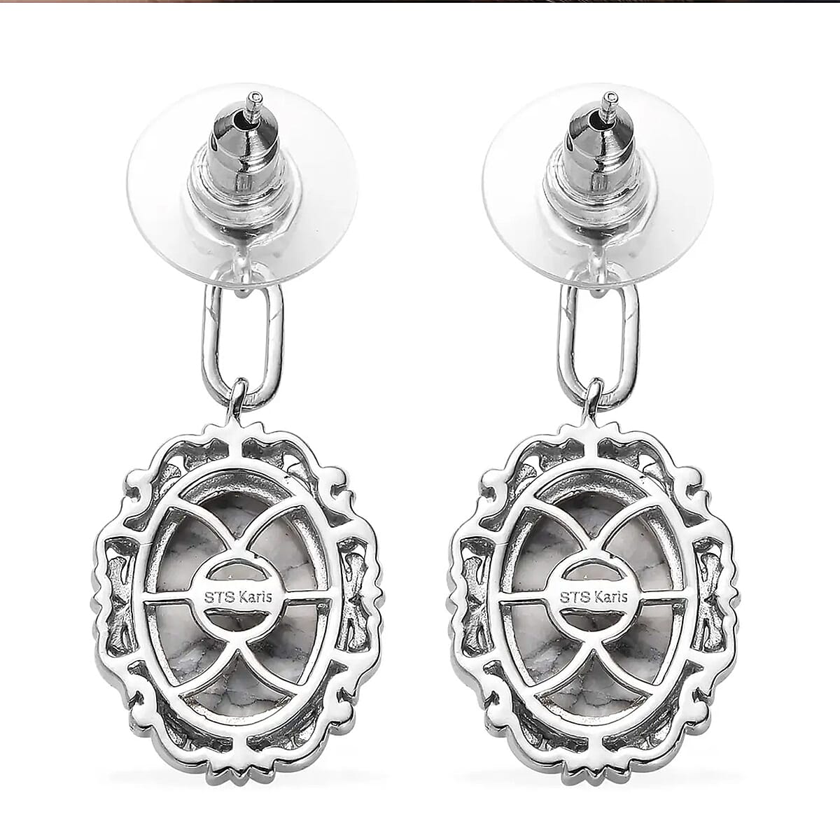 Karis Austrian Pinolith Earrings in Platinum Bond 15.20 ctw image number 5