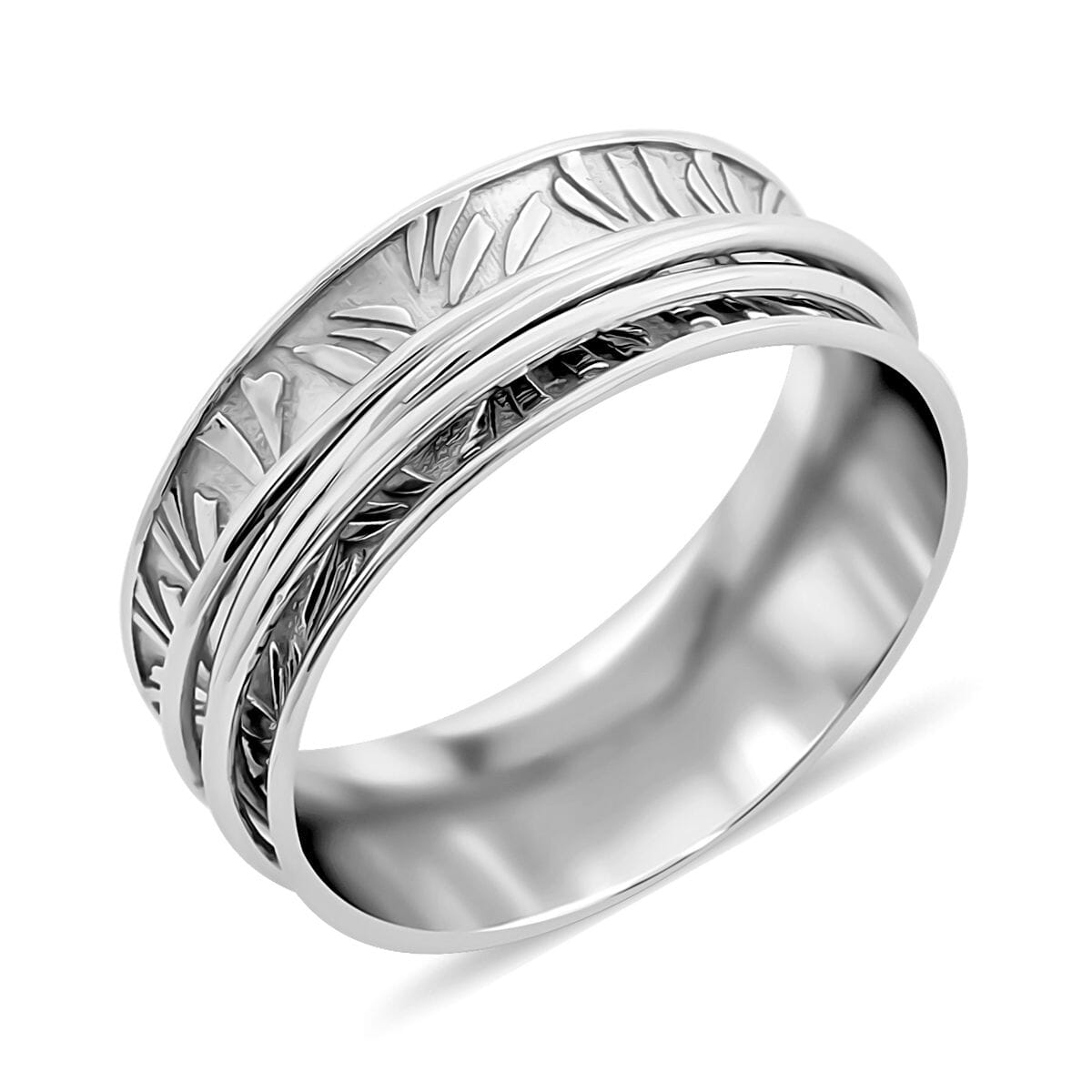 Sterling Silver Band Ring (Size 11.0) 6.25 Grams image number 0