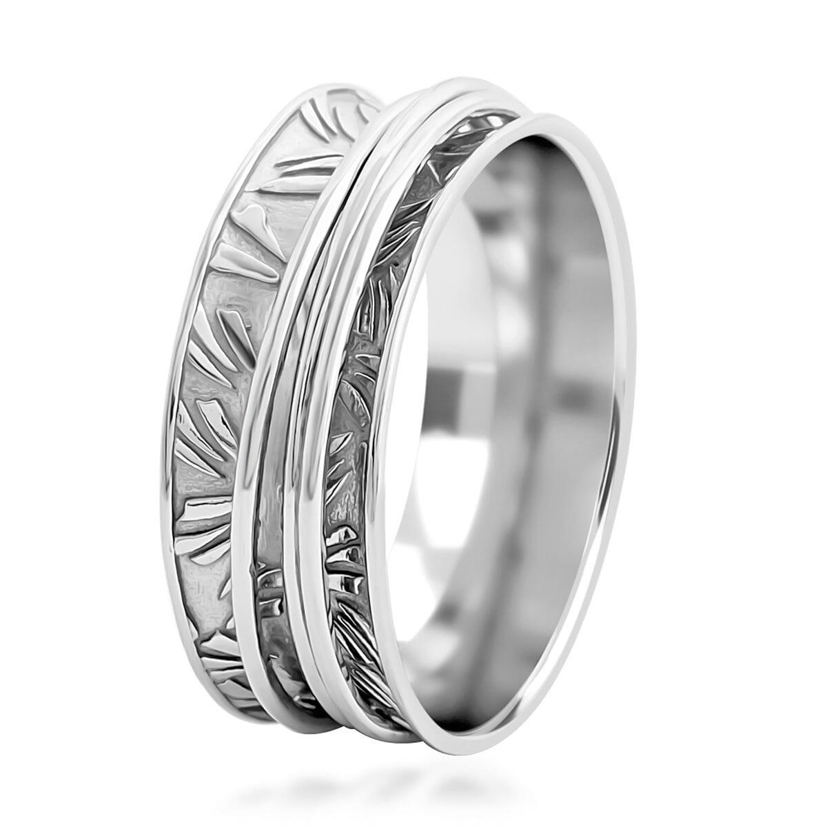 Sterling Silver Band Ring (Size 11.0) 6.25 Grams image number 3