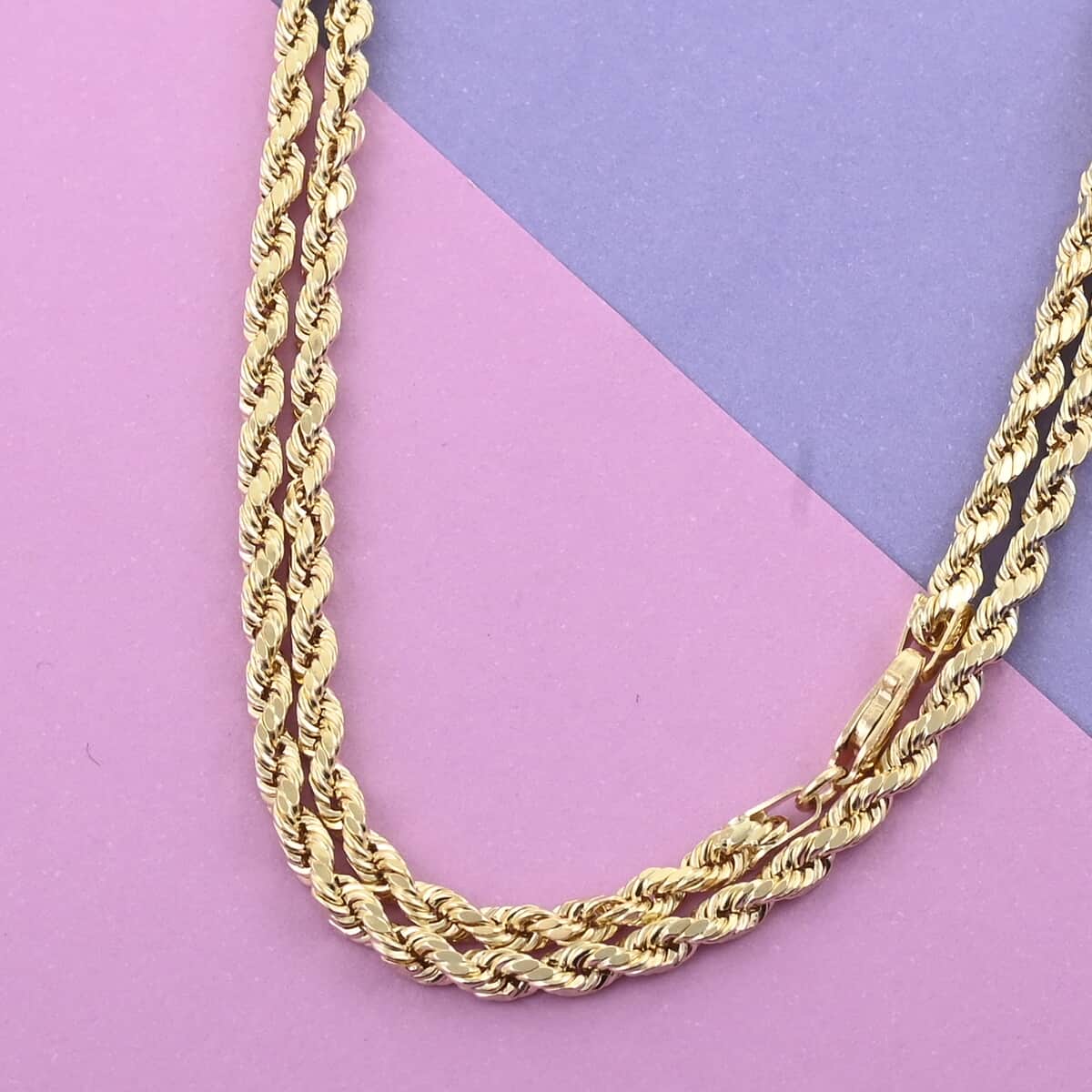 10K Yellow Gold 3.27mm Rope Chain Necklace 18 Inches 5.5 Grams image number 1
