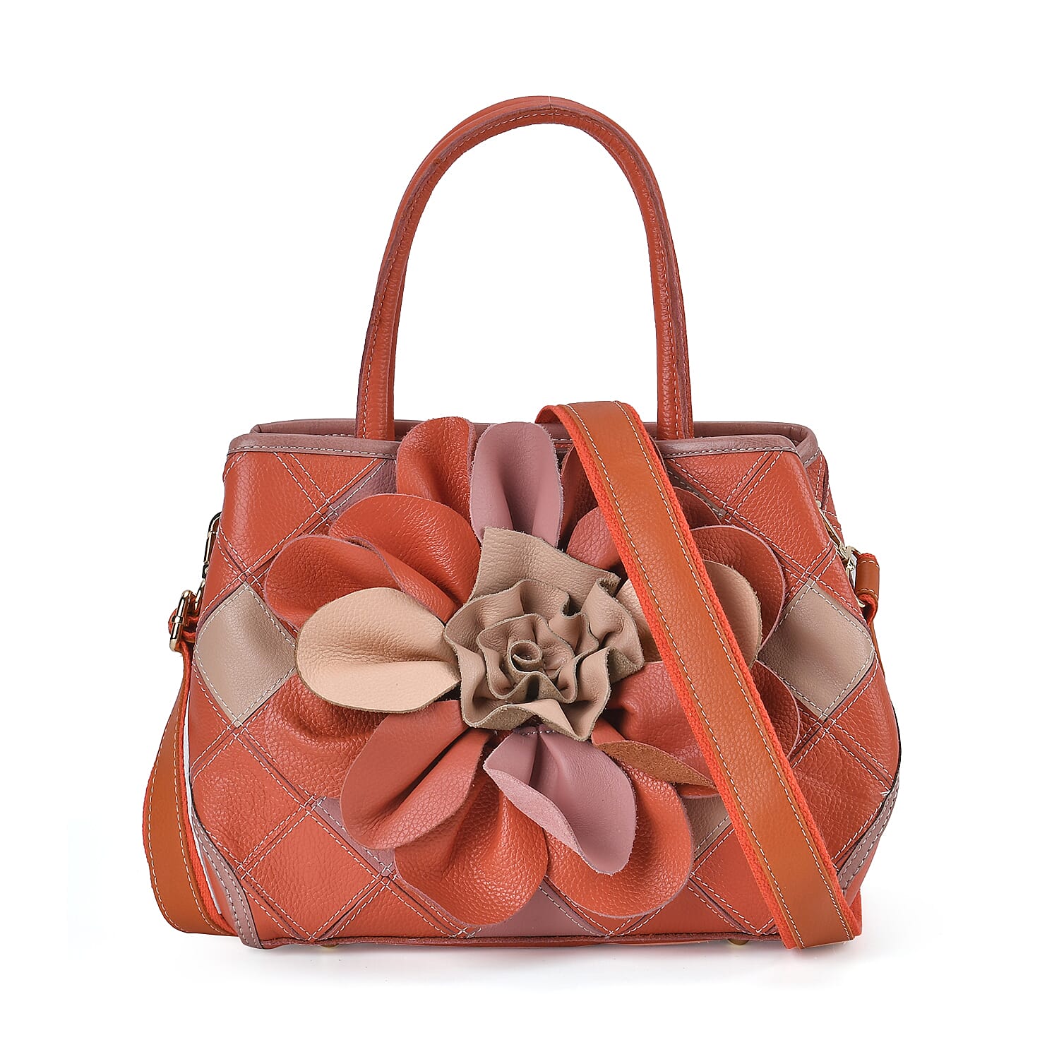 Buy Chaos Collection Orange and Pink Flower Pattern Genuine