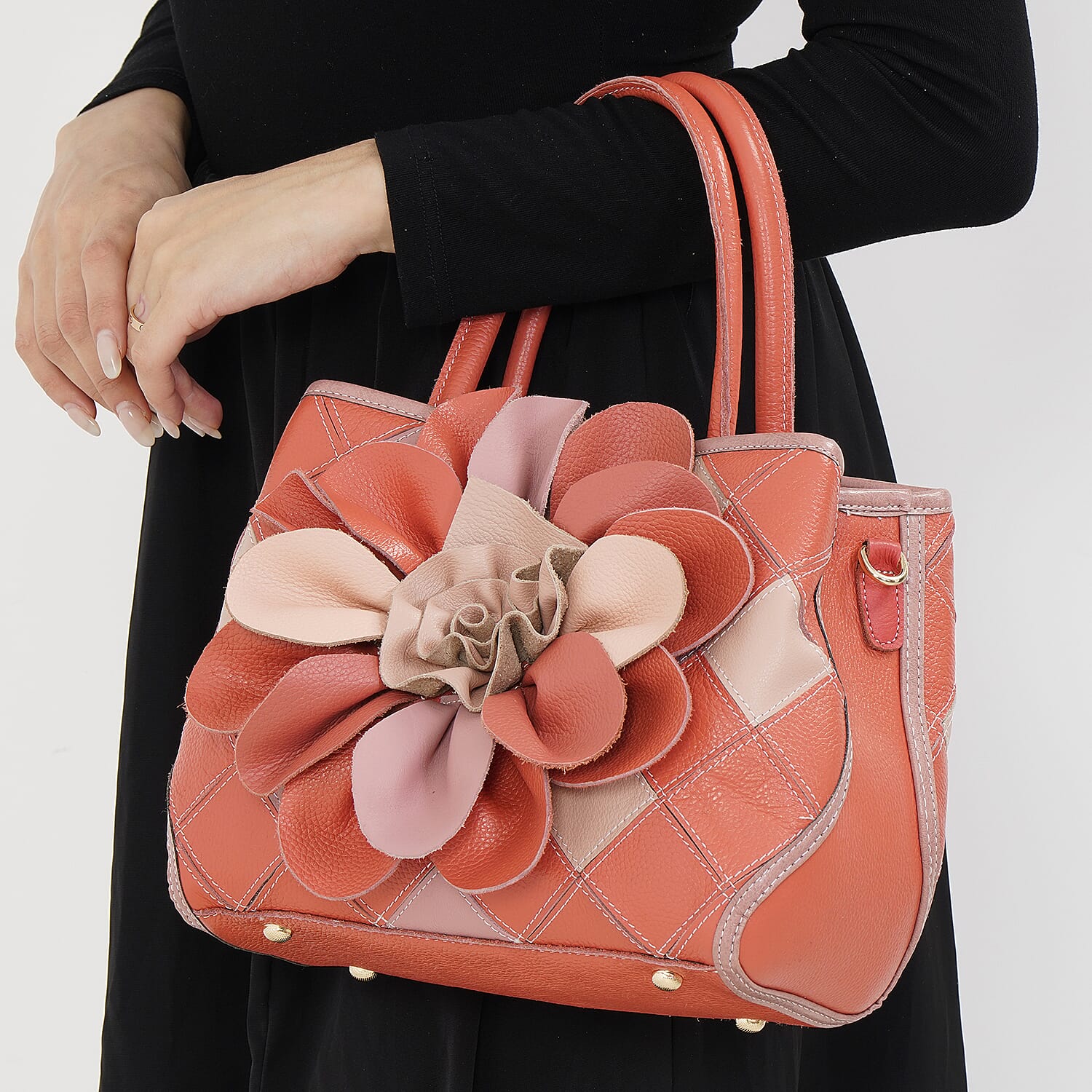 Buy Chaos Collection Orange and Pink Flower Pattern Genuine