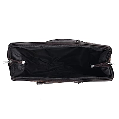Passage Coffee with Small Flower Print Travel Bag with 43 Inches Shoulder Strap 