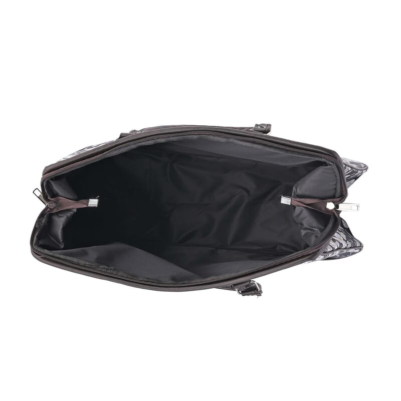 Passage Gray with Flower Print Travel Bag with 43 Inches Shoulder Strap 