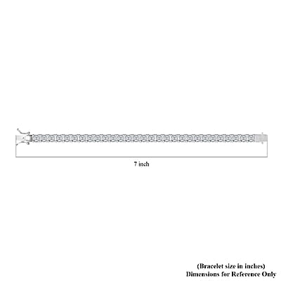Asscher Cut Moissanite Tennis Bracelet in Platinum Over Sterling Silver (6.50 In) 19.90 ctw