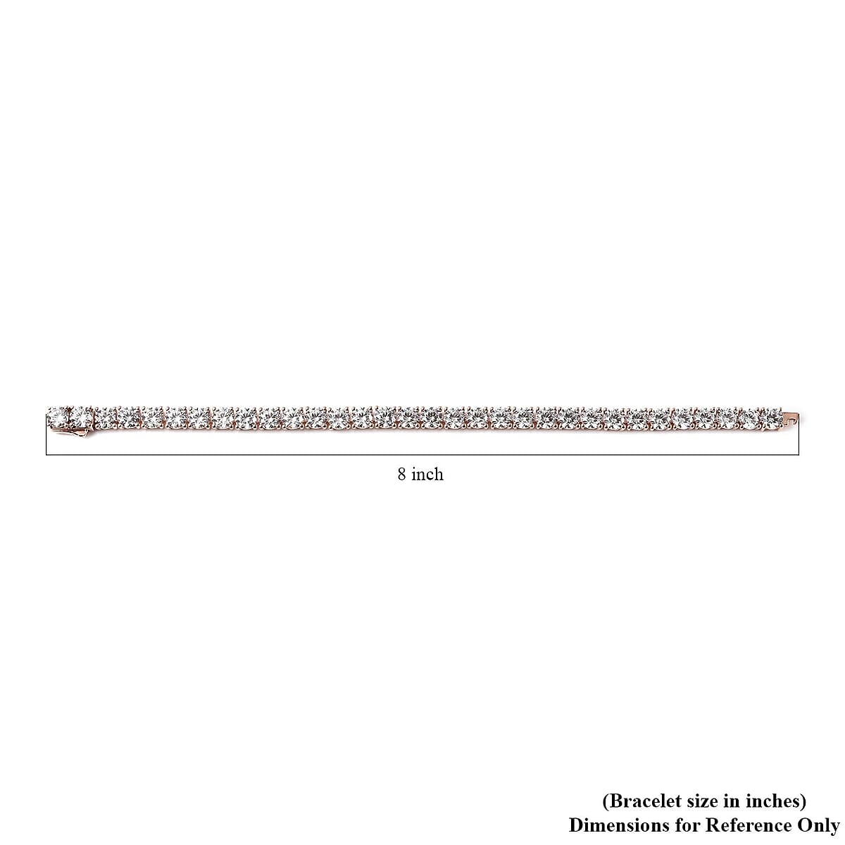 Lustro Stella Made with Finest CZ Tennis Bracelet in Vermeil Rose Gold Over Sterling Silver (7.25 In) 32.00 ctw image number 5
