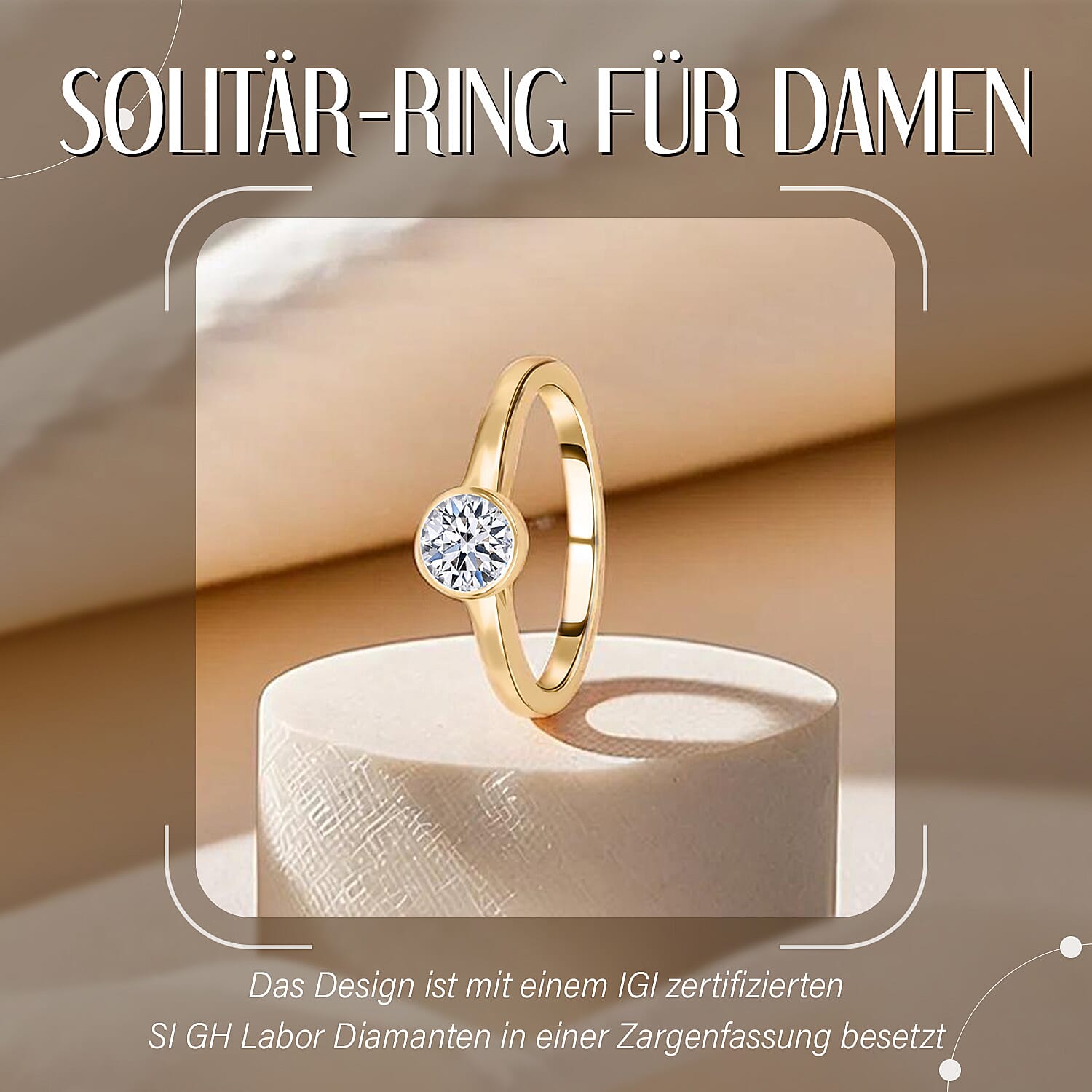 Luxuriant Lab Grown Diamond G-H SI 1.00 ctw Solitaire Ring in 14K Yellow Gold (Size 10.0)