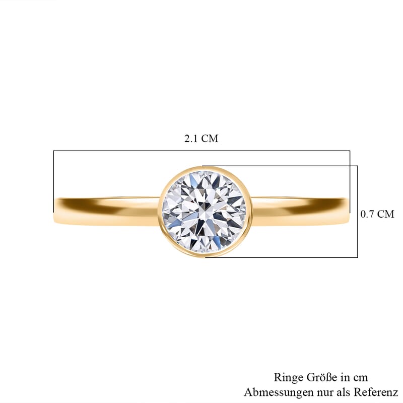Luxuriant Lab Grown Diamond G-H SI 1.00 ctw Solitaire Ring in 14K Yellow Gold (Size 10.0)