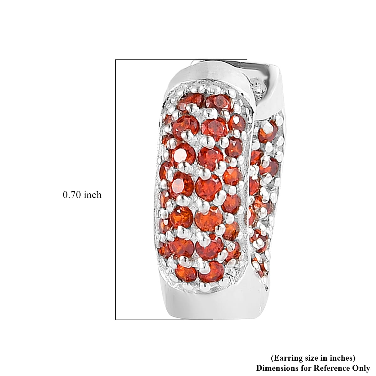 Karis Simulated Garnet Color Diamond Earrings in Platinum Bond 3.50 ctw image number 4