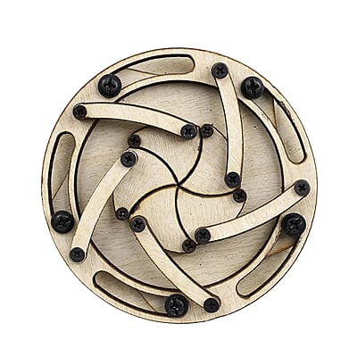 Handcrafted Golden Rotating Wooden Ring Box