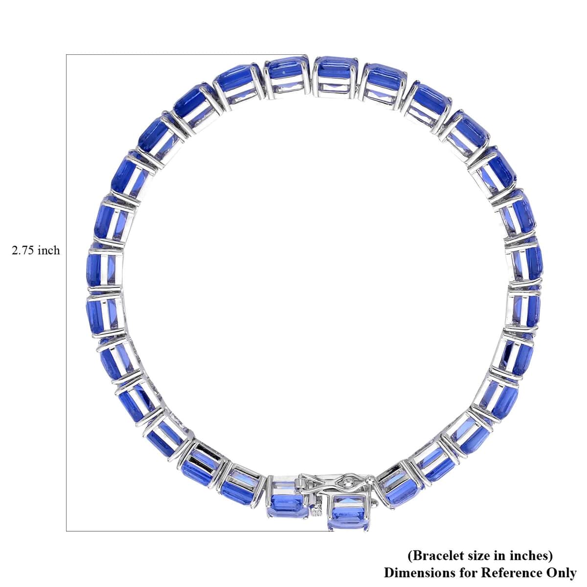 Asscher Cut Color Change Fluorite Tennis Bracelet in Rhodium Over Sterling Silver (6.50 In) 34.90 ctw image number 3