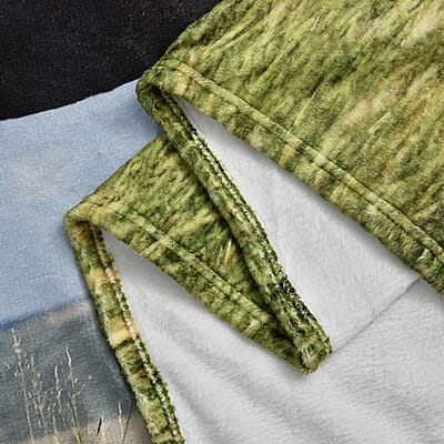 Homesmart Black Horse Digital Print Pattern Flannel Blanket