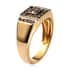 Red Diamond Men's Ring in Vermeil Yellow Gold Over Sterling Silver (Size 12.0) 7 Grams 0.75 ctw image number 3