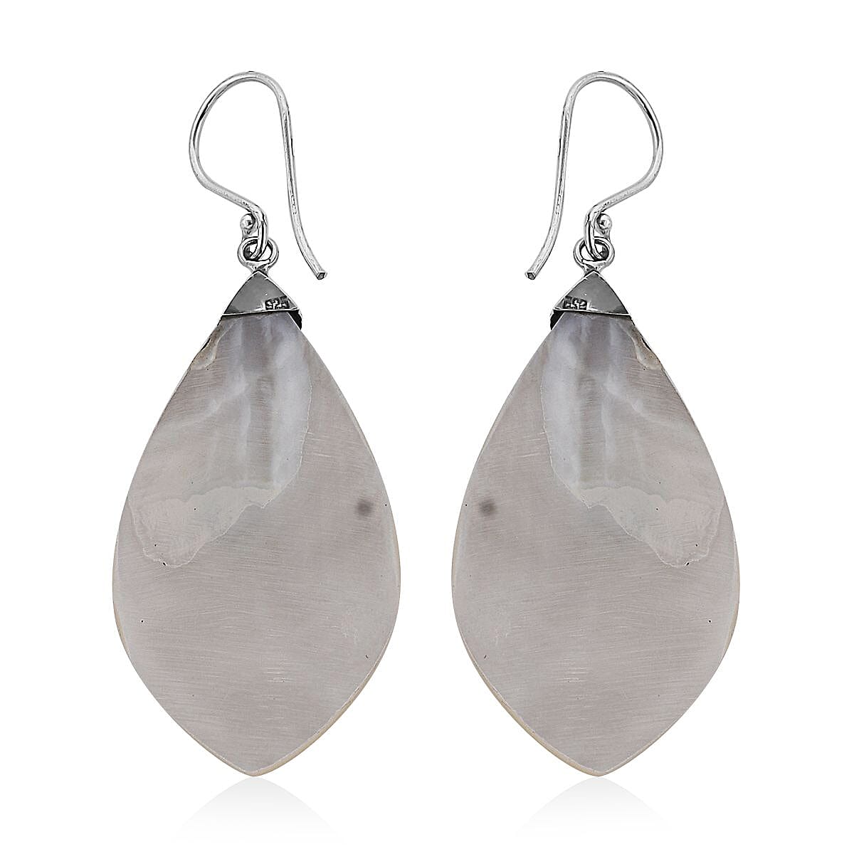 Mother Of Pearl Drop Earrings in Sterling Silver