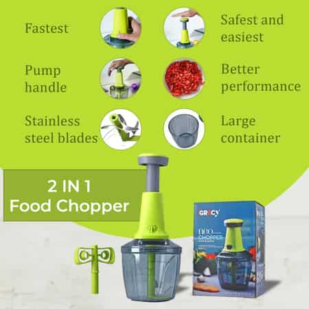 Shop LC Chopper Blender Food Grade 950ml Unbreakable Virgin Food Grade - Green Gifts, Size: 5.2 x 5.24 x 7.6