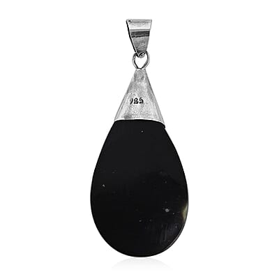 Abalone Shell Drop Pendant in Sterling Silver