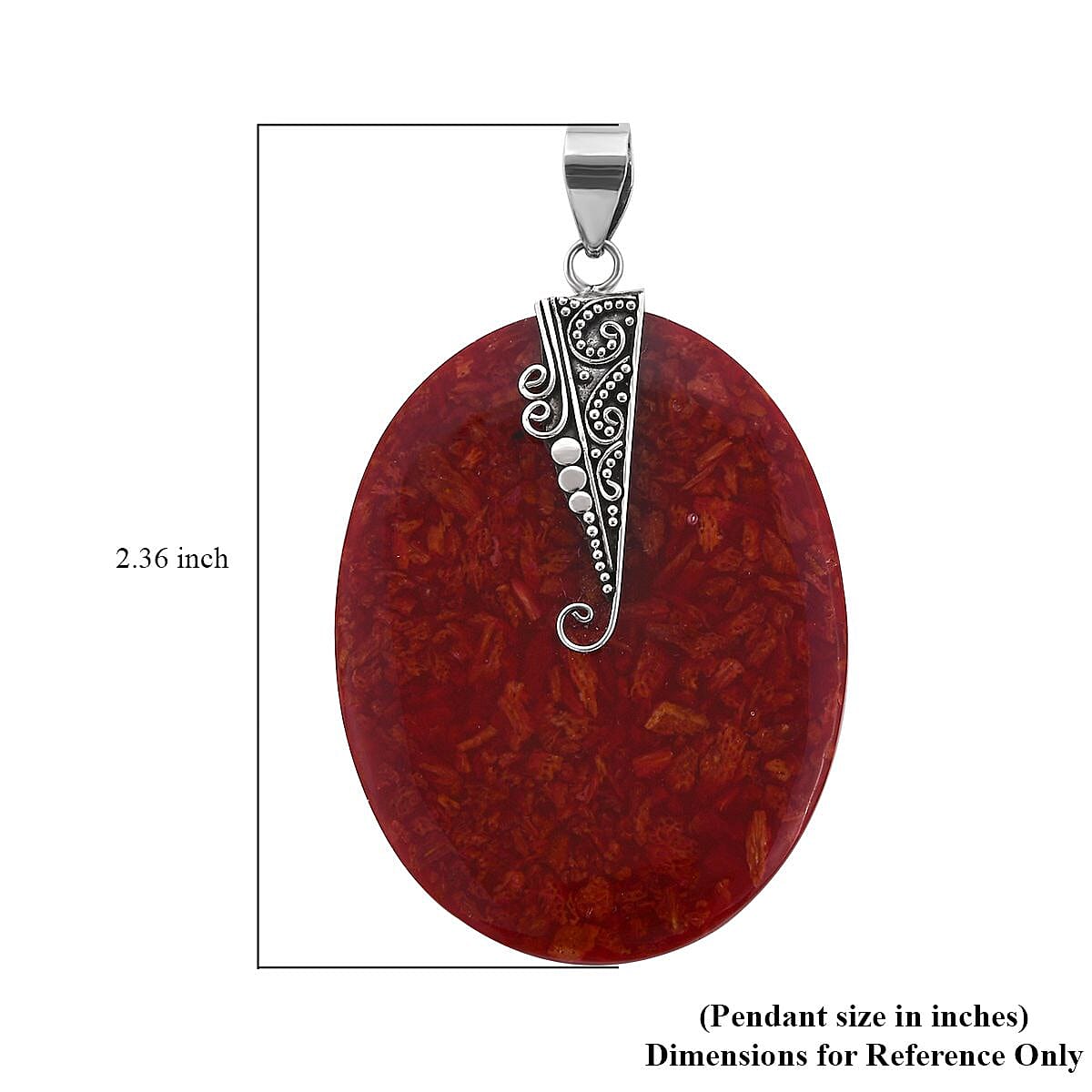 Sponge Coral Pendant in Sterling Silver image number 4