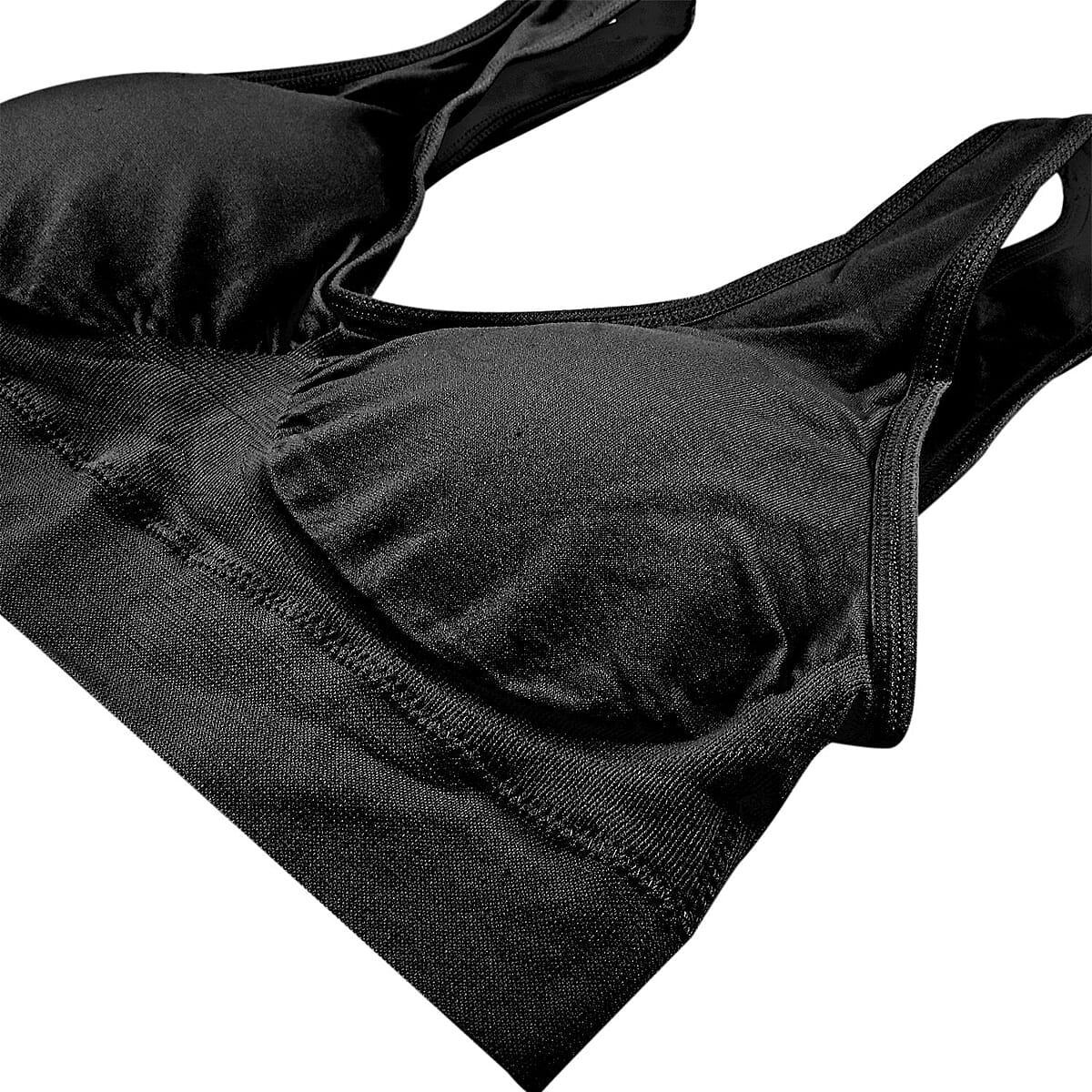 Genie Bra with Straps - Black (1X) image number 2