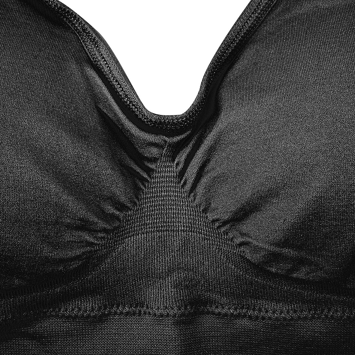 Genie Bra with Straps - Black (1X) image number 3