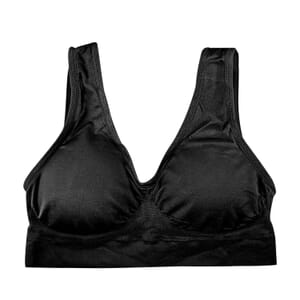 Genie Bra with Straps - Black (3X)