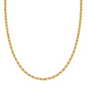 22K Yellow Rope Chain Necklace 20 Inches 7.60 Grams