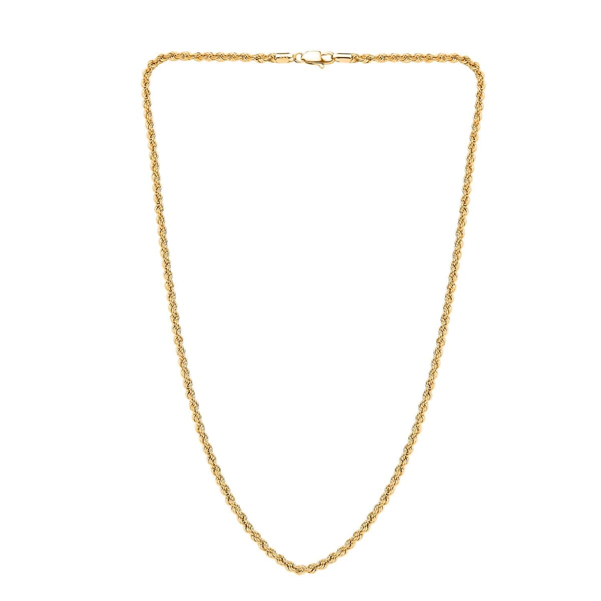 22K Yellow Rope Chain Necklace 20 Inches 7.60 Grams image number 3
