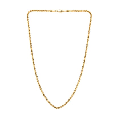22K Yellow Rope Chain Necklace 20 Inches 7.60 Grams