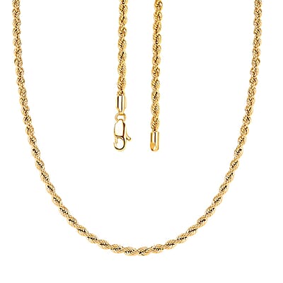 22K Yellow Rope Chain Necklace 20 Inches 7.60 Grams