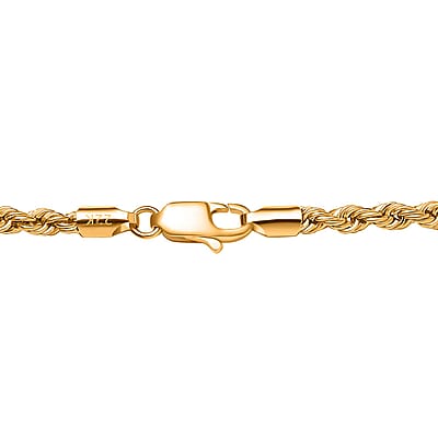 22K Yellow Rope Chain Necklace 20 Inches 7.60 Grams