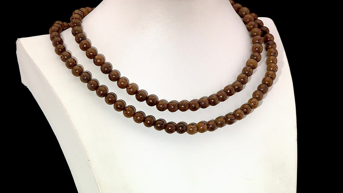 Natural Brown 108 Beaded Feng Shui Stretch Bracelet