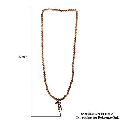 Natural Brown 108 Beaded Feng Shui Stretch Bracelet 