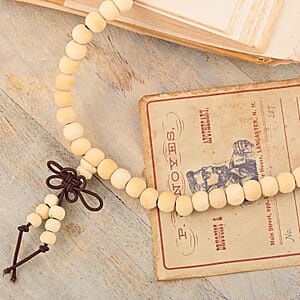 White Color 108 Beaded (8mm) Feng Shui Stretch Bracelet