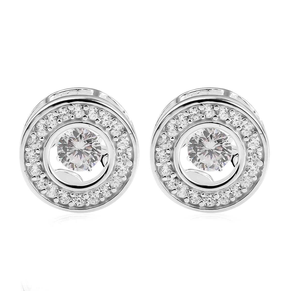 You are My Blessing Jewelry Gift Set with Simulated Dancing Diamond Stud Earrings in Sterling Silver 1.60 ctw image number 1
