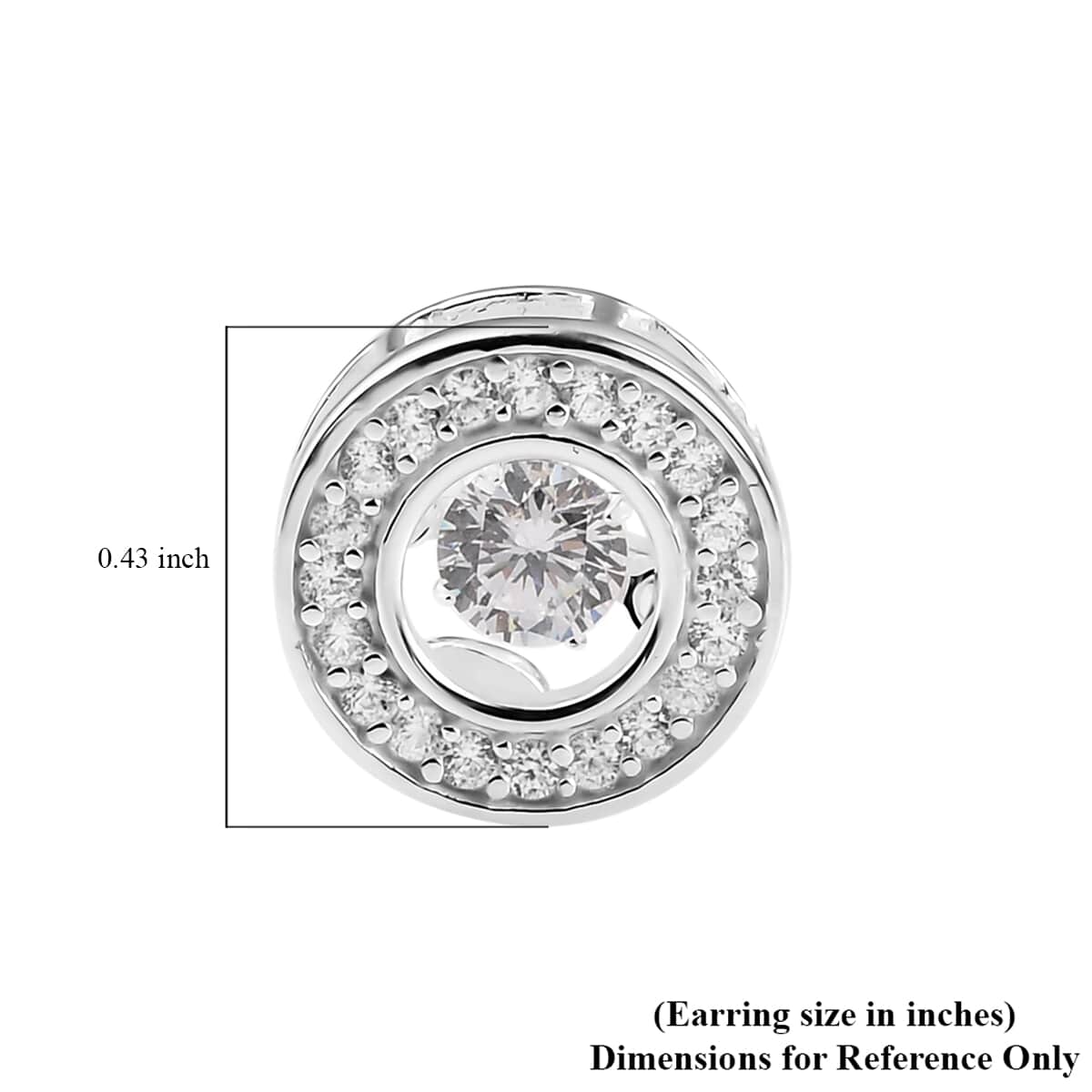 You are My Blessing Jewelry Gift Set with Simulated Dancing Diamond Stud Earrings in Sterling Silver 1.60 ctw image number 5